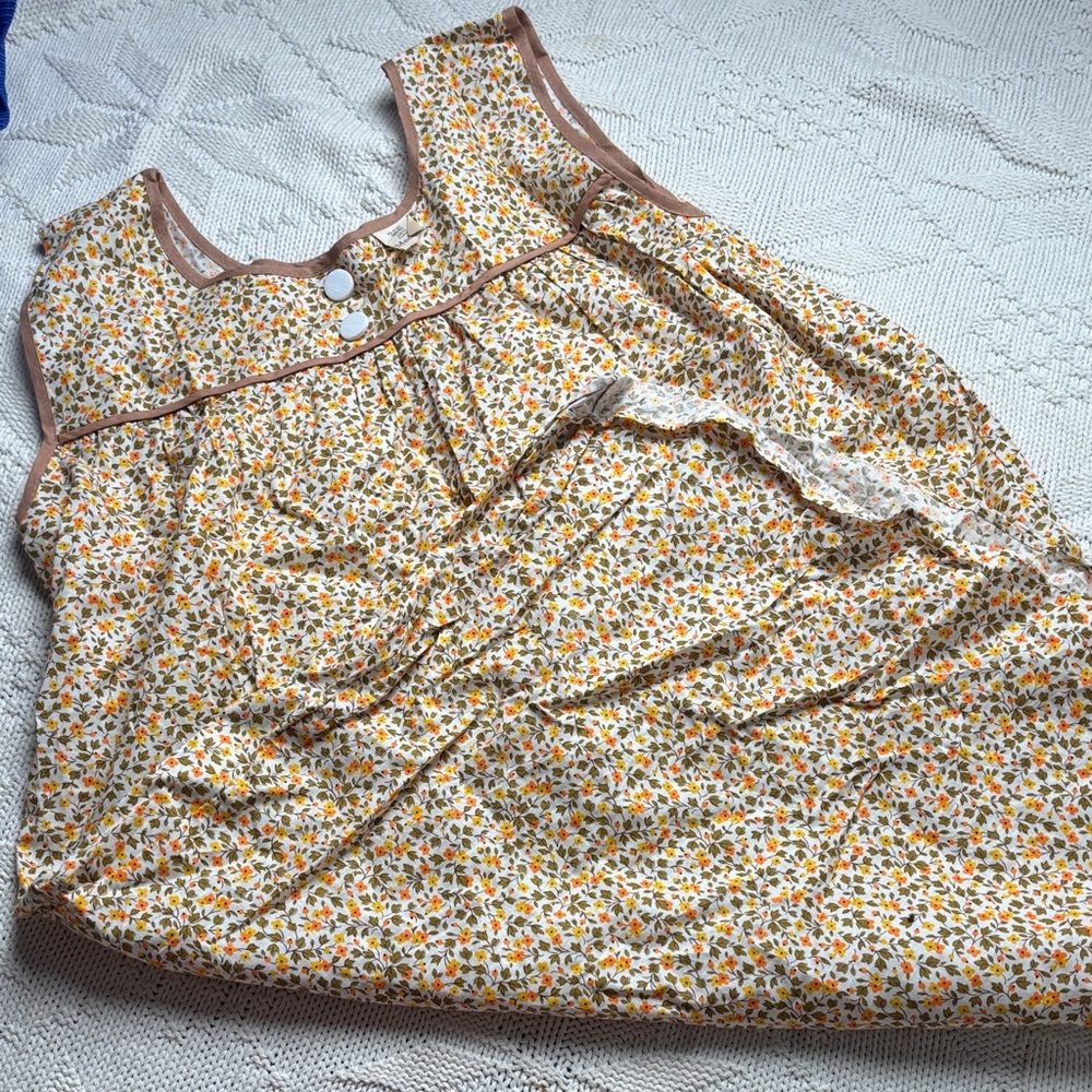 Vintage Floral Apron Dress